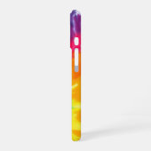 Neon Rainbow Retro Tie Dye Design iPhone 16ケース (左側面)