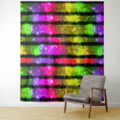 Neon Rainbow Shimmer Stripes タペストリー (インサイチュ)