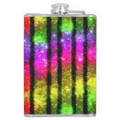 Neon Rainbow Shimmer Stripes フラスク (裏面)