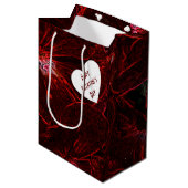 Neon Red Violas Medium Gift Bag ミディアムペーパーバッグ (正面アングル)