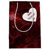 Neon Red Violas Medium Gift Bag ミディアムペーパーバッグ (正面)