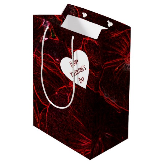 Neon Red Violas Medium Gift Bag ミディアムペーパーバッグ (裏面アングル)