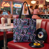 Neon Retro 1950s Rock 'n' Roll Diner トートバッグ