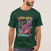 Neon Retro 90 Laser Space Battle gift Tシャツ (正面)