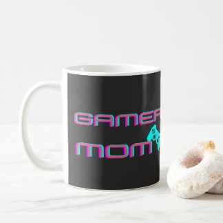 Neon Retro Gamer Mom コーヒーマグカップ