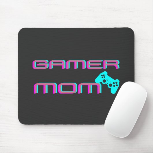 Neon Retro Gamer Mom マウスパッド (マウス)