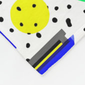 Neon Retro Memphis Geometric Chaos Pattern フリースブランケット (角)