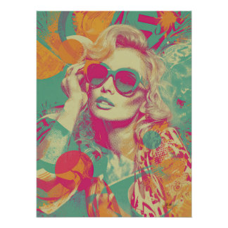 Neon Retro Muse ポスター