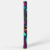 Neon Retro Tech Circuit Pattern Apple Samsung Case Galaxyケース (右側面)