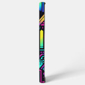Neon Retro Tech Circuit Pattern Apple Samsung Case Galaxyケース (左側面)