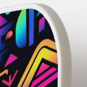 Neon Retro Tech Pickleball Paddle | 80s Gamer ピックルボールラケット (左詳細)