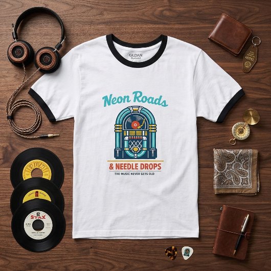 Neon Roads & Needle Drops Tシャツ