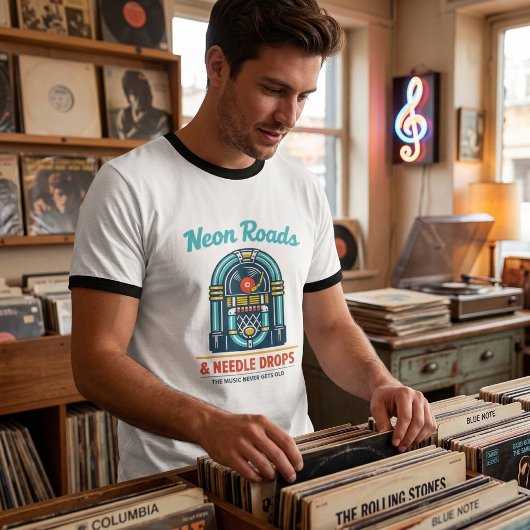 Neon Roads & Needle Drops Tシャツ