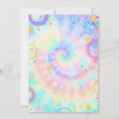 Neon Roller Tie Dye Skate 10th Birthday Invitation 招待状 (裏面)