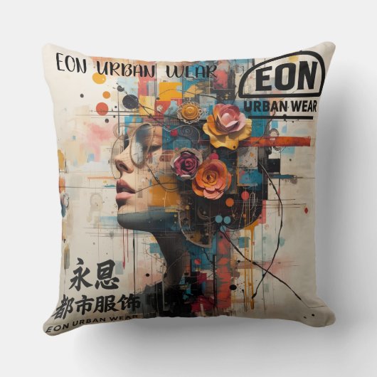 Neon Rose クッション (裏面)