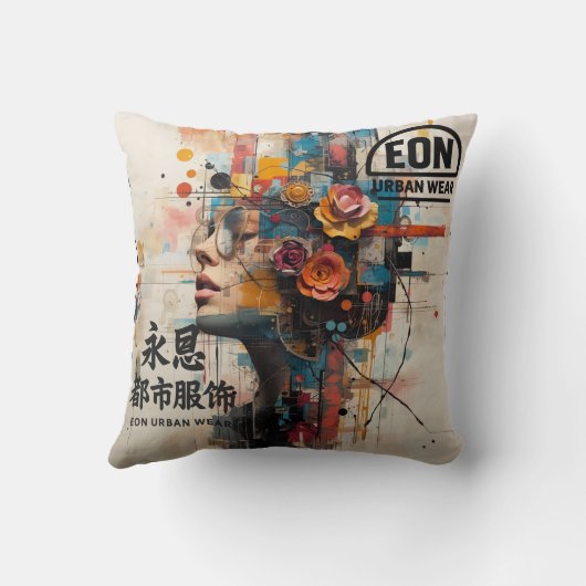 Neon Rose クッション (裏面)