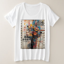 NEON ROSE プラスサイズTシャツ