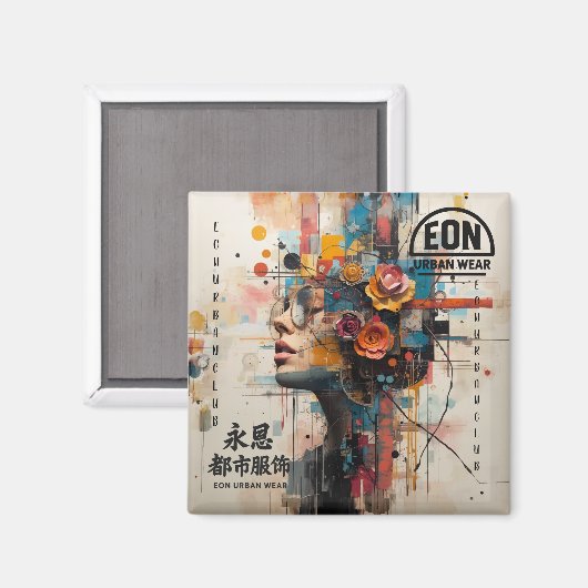 NEON ROSE マグネット (正面/裏面)