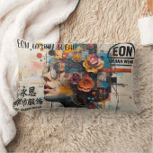 Neon Rose ランバークッション (ブランケット)