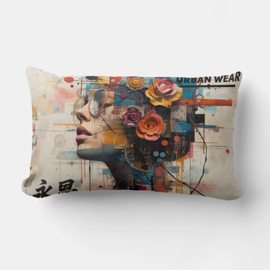 Neon Rose ランバークッション (正面)