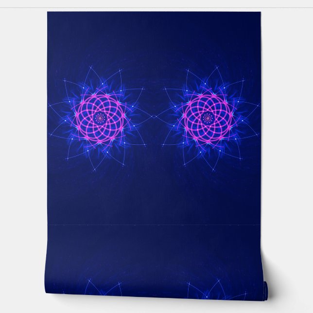 Neon Rosette Glow 壁紙 (ほどく)