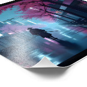 Neon Samurai Nights – Cyberpunk Tokyo Anime Poster フォトプリント (角)