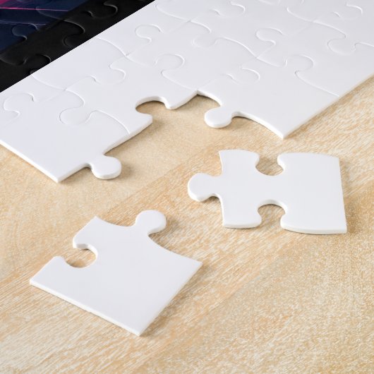 Neon Samurai Nights Puzzle – Retro Anime Tokyo Sce ジグソーパズル (側面)