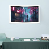 Neon Samurai Nights – Retro Anime Tokyo Art 横断幕 (トレードショー)