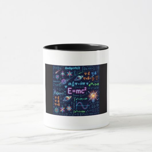 Neon Science Equations Coffee Mug | Physics Math S マグカップ (中央)