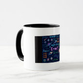 Neon Science Equations Coffee Mug | Physics Math S マグカップ (正面左)