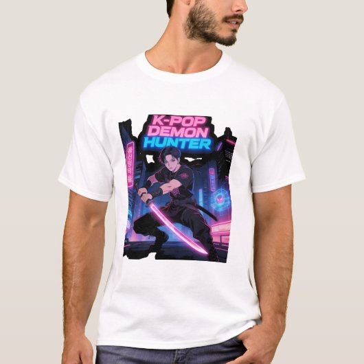 Neon Seoul K-Pop Demon Hunter Tシャツ (正面)
