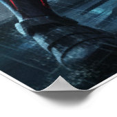 Neon Shadow Samurai Art Poster ポスター (角)