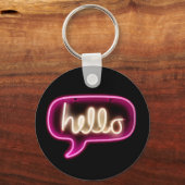 neon sign hello キーホルダー (正面)