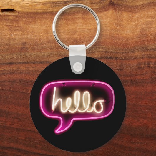 neon sign hello キーホルダー (正面)