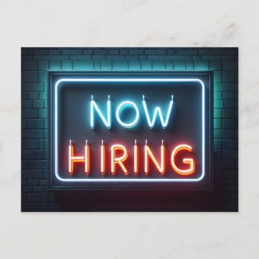 Neon Sign On Brickを今採用 ポストカード (正面)