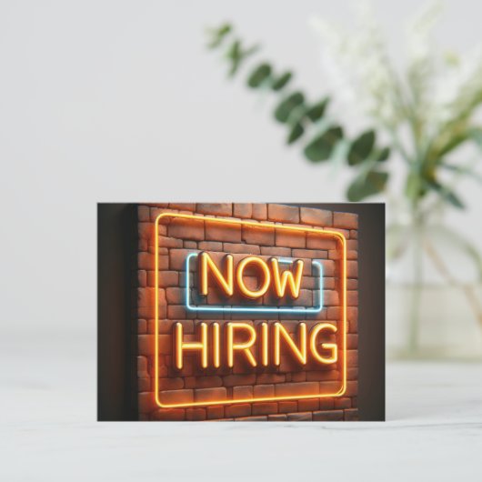 Neon Sign On Brickを今採用 ポストカード (スタンド正面)