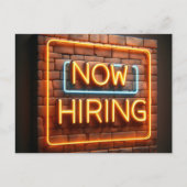 Neon Sign On Brickを今採用 ポストカード (正面)