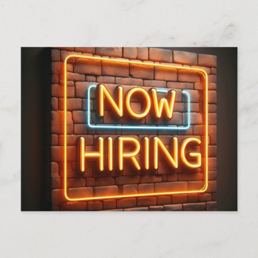 Neon Sign On Brickを今採用 ポストカード (正面)