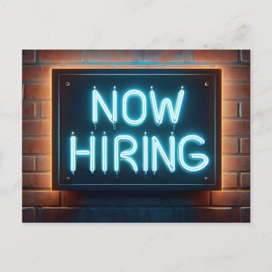 Neon Sign On Brickを今採用 ポストカード (正面)