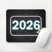 Neon Sign On Brick for 2026 マウスパッド (マウス)