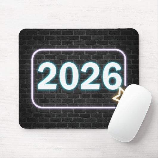 Neon Sign On Brick for 2026 マウスパッド (マウス)
