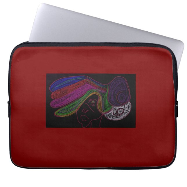 Neon Silhouette Laptop Sleeve ラップトップスリーブ (正面)