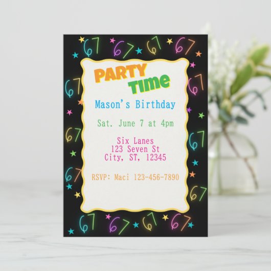 Neon Six Seven Birthday 招待状 (スタンド正面)