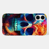 Neon Skull Art Psychedelic Phone Case Case-Mate iPhoneケース (裏面 (横))