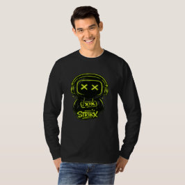 Neon Skull Gamer Graphic Long Sleeve T-Shirt Tシャツ