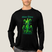 Neon Slime Monster – Cool Creepy Alien Design トライブレンドＴシャツ (正面)
