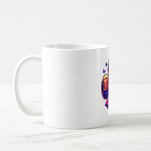 Neon Sloth � Don�t Hurry Essential T-Shirt コーヒーマグカップ (左)