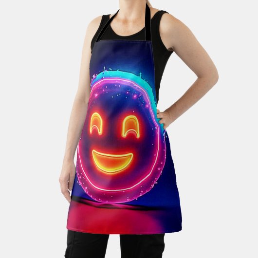 Neon Smile: Bright Happy Glow Design エプロン (インサイチュ)