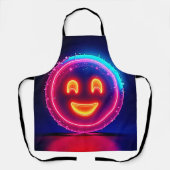 Neon Smile: Bright Happy Glow Design エプロン (正面)