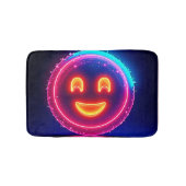Neon Smile: Bright Happy Glow Design バスマット (正面)
